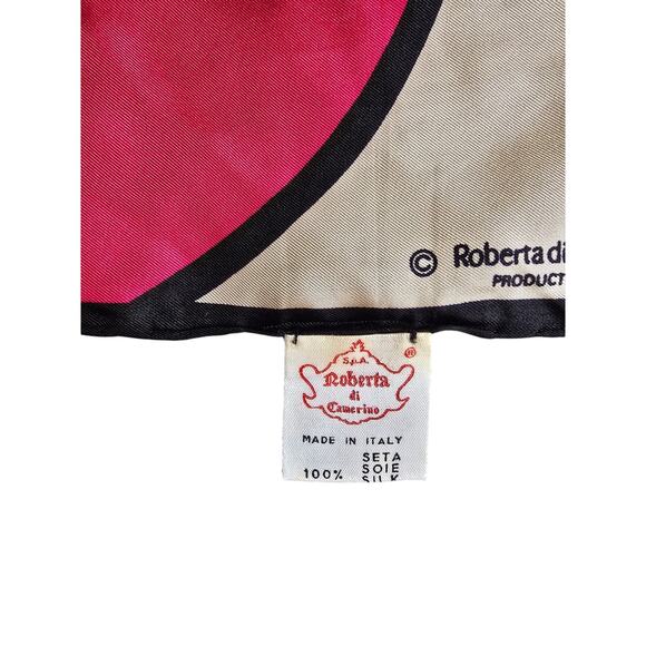 Roberta Di Camerino Made in Italy 100% Silk Square 23" Scarf Neck Purse Tie - Picture 4 of 4